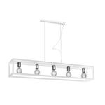 Milagro CAGE WHITE MLP5564 lampa wisząca metalowa biała 5xE27 regulacja wysokości 118cm w sklepie internetowym Elektryczny.com