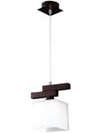 LampexCubo WEN 048/1 lampa wisząca klasyczna oprawa w kolorze wenge metal sześcienny szklany klosz E27 1x60W 91cm w sklepie internetowym Elektryczny.com