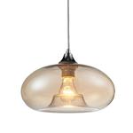 Lampex Bolla B 305/B lampa wisząca chrom metal klosz szkło ciemne E27 1x40w 28cm w sklepie internetowym Elektryczny.com