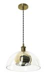 Lampex Lotta 779/1 lampa wisząca nowoczesna industrialna przeźroczysty klosz wewnątrz złoty klosz E27 1x60W 30cm w sklepie internetowym Elektryczny.com