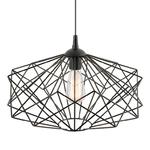 Lampex Azalia 843/1 lampa wisząca metalowa czarna geometryczna bryła E27 1x60W 43cm w sklepie internetowym Elektryczny.com