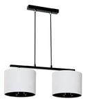 Lampex Izyda 2 913/2 lampa wisząca biały materiałowy abażur zmiana koloru czerń biel E27 2x60W 95cm w sklepie internetowym Elektryczny.com