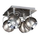 Spot Light 5109487 Ball plafon lampa sufitowa metalowa satyna/chrom klosze okrągłe 4xLED GU10 6W IP20 26cm w sklepie internetowym Elektryczny.com