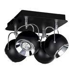 Spot Light 5109484 Ball plafon lampa sufitowa metalowa czarny/chrom 4xLED GU10 6W IP20 26cm w sklepie internetowym Elektryczny.com