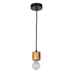 Spot Light 71689104 Pino lampa wisząca żarówka drewno sosna bejcowana metal czarny 1xE27 60W 8cm w sklepie internetowym Elektryczny.com