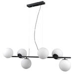 Italux Raddi PND-5510-6-BK lampa wisząca nowoczesna czarny stal klosze szkło biały kule IP20 91cm 6x5W G9 w sklepie internetowym Elektryczny.com