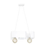 Emibig KOMA 2 WHITE 631/2 lampa wisząca nowoczesna biała dwa źródła światła 2x60W E27 44cm w sklepie internetowym Elektryczny.com