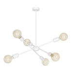 Emibig PROTON 6 WHITE 587/6 lampa wisząca oryginalna biała styl molekularny 6x60W E27 52cm w sklepie internetowym Elektryczny.com