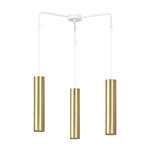 Emibig GOLDI 3 PREMIUM WHITE/GOLD 458/3PREM lampa wisząca złote tuby regulowana wysokość najnowszy design 3x30W Gu10 35cm w sklepie internetowym Elektryczny.com