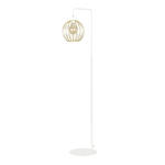 Emibig PINETA LP1 WHITE/GOLD 560/LP1 lampa podłogowa biała złoty druciak najnowszy design 1x60W E27 150cm w sklepie internetowym Elektryczny.com