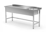 Stół ze zlewem wzmocniony bez półki - komora po prawej stronie 1600 x 600 x 850 mm POLGAST 210166-P 210166-P w sklepie internetowym investhoreca.pl