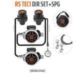 Automat oddechowy Automaty Tecline R5 TEC1 DIR Set z manometrem - zestaw w sklepie internetowym DiveFactory24