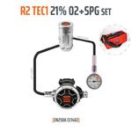Automat oddechowy Tecline R2TEC1 zestaw stage z manometrem - zestaw w sklepie internetowym DiveFactory24