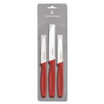 Zestaw trzech noży kuchennych Victorinox 5.1111.3 Czerwony w sklepie internetowym EverTrek 