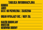 Tablica informacyjna budowlana 50x70cm mała w sklepie internetowym Chle-mar