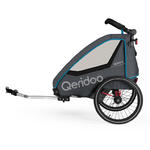 Przyczepka rowerowa, wózek Qeridoo QUPA2 Blue dla dwójki dzieci w sklepie internetowym GoTravels 