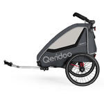 Przyczepka rowerowa, wózek Qeridoo QUPA2 Grey dla dwójki dzieci w sklepie internetowym GoTravels 