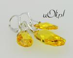 LIGHT TOPAZ Swarovski kolczyki wisior komplet w sklepie internetowym uOli.pl