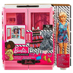Barbie szafa na ubranka z lalką 15 akcesoriów GBK12 w sklepie internetowym misiukrzysiu.pl