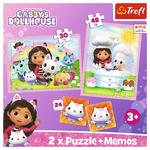 Puzzle 2w1 + memos Gabi z Kocim Przyjacielem. Koci Domek Gabi. Gabby's Dollhouse 93382 Trefl w sklepie internetowym misiukrzysiu.pl