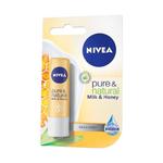 NIVEA Pure & Natural Milk & Honey Pomadka ochronna 4,8g w sklepie internetowym InternetowySupermarket.pl