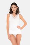 Podkoszulka damska na szerokich ramiączkach ANTONINA biała w sklepie internetowym SklepKZ