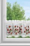 Firana gotowa zazdrostki ISA 150x30 Eurofirany biały bordowy kwiaty w sklepie internetowym SklepKZ