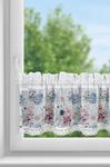 Firana gotowa zazdrostka DORA 150x30 Eurofirany biała różowa niebieska kwiaty w sklepie internetowym SklepKZ
