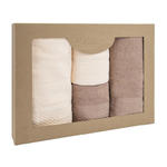 Komplet ręczników 4 częściowy Solano Darymex Kremowy + Beżowym w sklepie internetowym SklepKZ