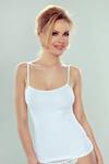 Koszulka damska na cienkich ramiączkach Catherine Eldar biała w sklepie internetowym SklepKZ
