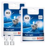 Żarówki H3 BOSCH Pure Light 12V 55W + żarówki W5W w sklepie internetowym dwr.com.pl