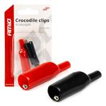 Klemy, krokodylki, zaciski akumulatora, izolowane, czerwony + czarny, 5A w sklepie internetowym dwr.com.pl