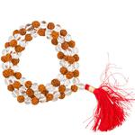 Mala - rudraksha 04 (108 korali 8 mm) + kryształ górski w sklepie internetowym Fraida.pl