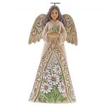 Anioł Kwiecień patron urodzonych w kwietniu April Angel 6001565 Jim Shore, pamiątka narodzin, chrztu figurka dewocjonalia w sklepie internetowym MoodGood.pl
