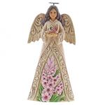 Anioł szczęścia sierpień patron urodzonych w sierpniu Monthly Angel Figurine August Angel 6001569 Jim Shore, pamiątka narodzin, chrztu figurka dewocjonalia w sklepie internetowym MoodGood.pl