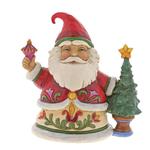 Mikołaj z choinką mini Tiny Trimmings (Pint Sized Santa with Tree) 4058804 Jim Shore figurka ozdoba świąteczna w sklepie internetowym MoodGood.pl