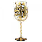 Kieliszek do wina 21 lat jubileuszowy 21st Birthday Wine Glass 6000735 artystki Lolita figurka kieliszek wino jednorożec tęcza w sklepie internetowym MoodGood.pl