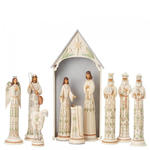 Biała Szopka LIMITOWANA edycja A Time For Joy (Woodland 10 Pc Nativity Set - Limited Editio 6004200 Jim Shore figurka ozdoba świąteczna w sklepie internetowym MoodGood.pl