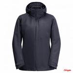 Damska kurtka Jack Wolfskin 3w1 Bergland JKT W graphite w sklepie internetowym OlimpiaSport.pl