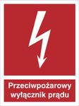 Znak Przeciwpożarowy wyłącznik prądu 219 Płyta Foto 150X200 M w sklepie internetowym pozarpoz.pl