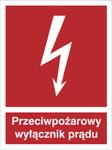 Znak Przeciwpożarowy wyłącznik prądu 219 Płyta Zwykła 150X200 M w sklepie internetowym pozarpoz.pl