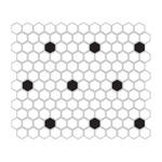 Mini Hexagon B&W Spot Mozaika 26x30 w sklepie internetowym dekordia.pl