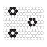 Mini Hexagon B&W Flower Mozaika 26x30 w sklepie internetowym dekordia.pl