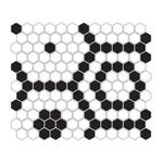 Mini Hexagon B&W Bee Mozaika 26x30 w sklepie internetowym dekordia.pl