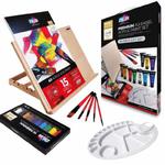 Zestaw do malowania Premiu Zieler Acrylic Set - farby akrylowe + sztaluga A3 + akcesoria w sklepie internetowym Świat Artysty 