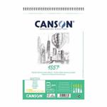 Blok rysunkowy Canson 1557 fakturowany - 125g, 30ark, A4+, na spirali w sklepie internetowym Świat Artysty 