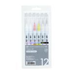 Zestaw flamastrów Kuretake Clean Color Real Brush 12 kolorów. -Gentle color w sklepie internetowym Świat Artysty 