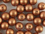 Round Beads Matte Metallic Copper 8 mm - 10 sztuk w sklepie internetowym Kadoro.pl