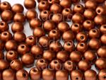 Round Beads Matte Metallic Dark Copper 6 mm - 20 sztuk w sklepie internetowym Kadoro.pl