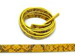 Rzemień ekologiczny żółty wężowa skórka 10 mm - 20 cm w sklepie internetowym Kadoro.pl